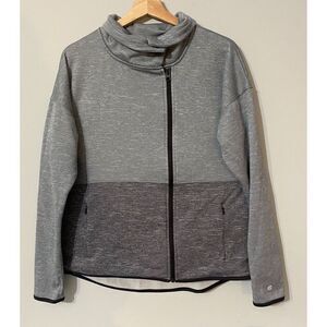 Champion Asymmetric Zip Jacket Women's Gray Size Medium